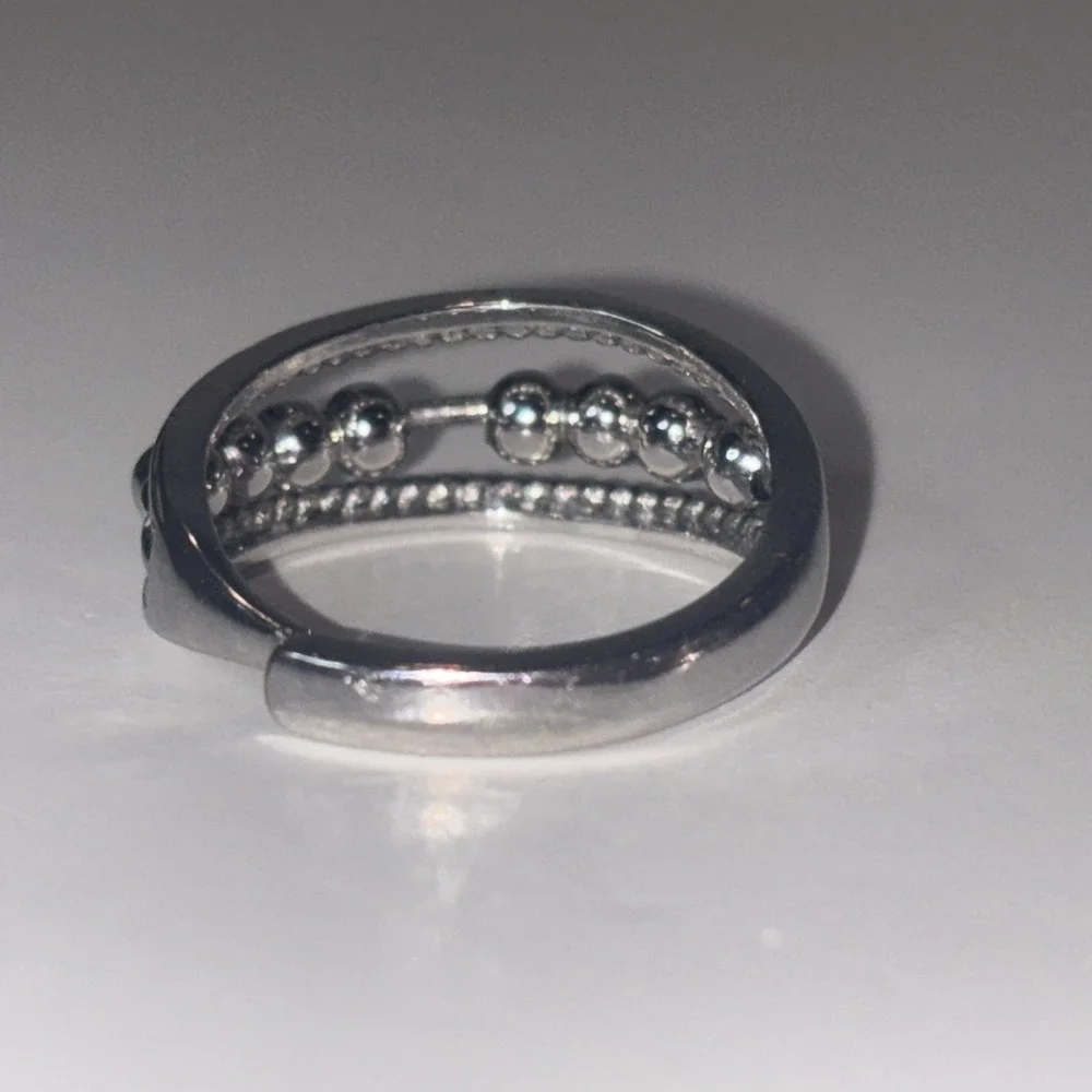 Silver Adjustable Triple Band Fidget Ring